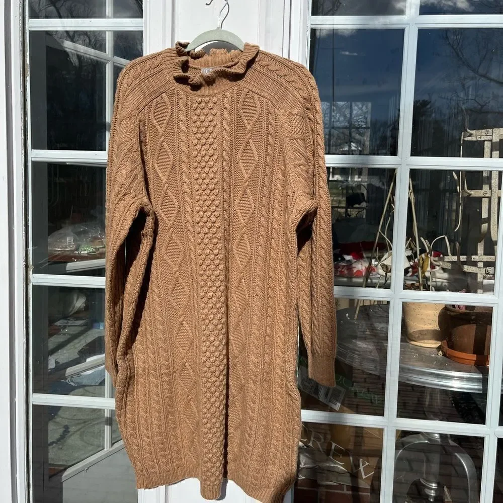 J Crew Cable Knit Sweater Dress NWT
